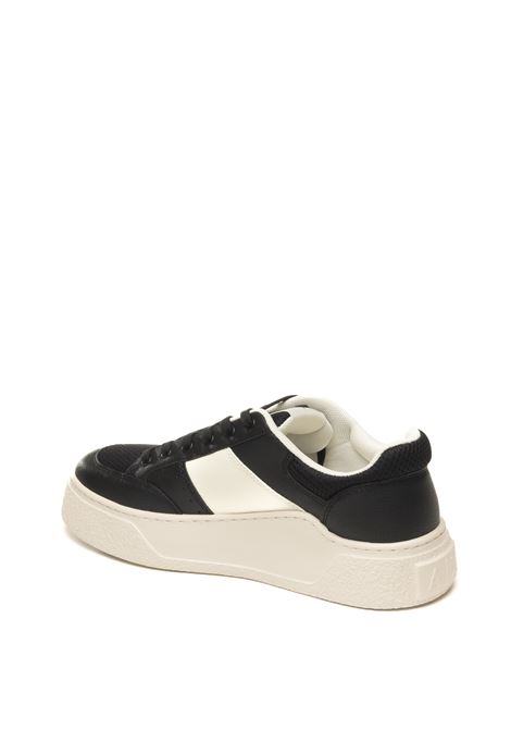 Black/white leather sneaker ARMANI EXCHANGE | XM002627AF22831-MC024
